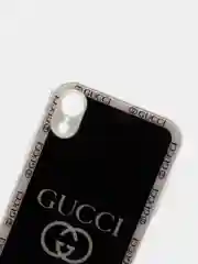 Черный чехол Gu cci со стеклянной панелью для Iphone 12, 12 Pro, 12 ProMax, 11, Xr