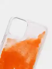 Оранжевый чехол "Переливашка" для iPhone 11, 12, Pro, Pro Max, XR, X, 7, 8, 7/8+