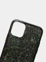 Черный чехол с блесками для iPhone 11, 12, Pro, Pro Max, mini, Xs, X, Xr