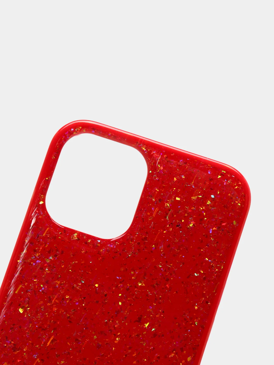 Красный чехол с блесками для iPhone 11, 12, Pro, Pro Max, mini, Xs, X, Xr