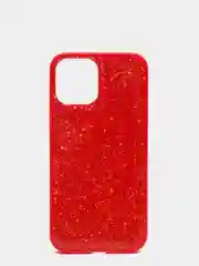 Красный чехол с блесками для iPhone 11, 12, Pro, Pro Max, mini, Xs, X, Xr
