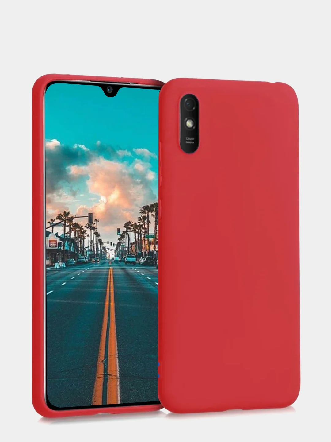 Красный чехол силиконовый для Xiaomi Redmi 9A