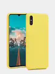 Желтый чехол силиконовый для Xiaomi Redmi 9A