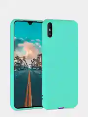 Бирюзовый чехол силиконовый для Xiaomi Redmi 9A