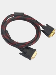 Кабель DVI-I dual link - VGA в оплетке с фильтрами 1.5м