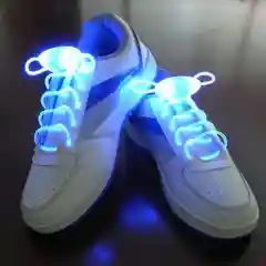 Синий шнурки светящиеся, с LED-подсветкой, 75 см