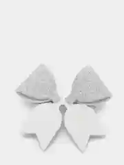 Серебряный декоративные бантики из фоамирана