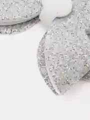 Серебряный бантики с крыльями для изготовления заколок