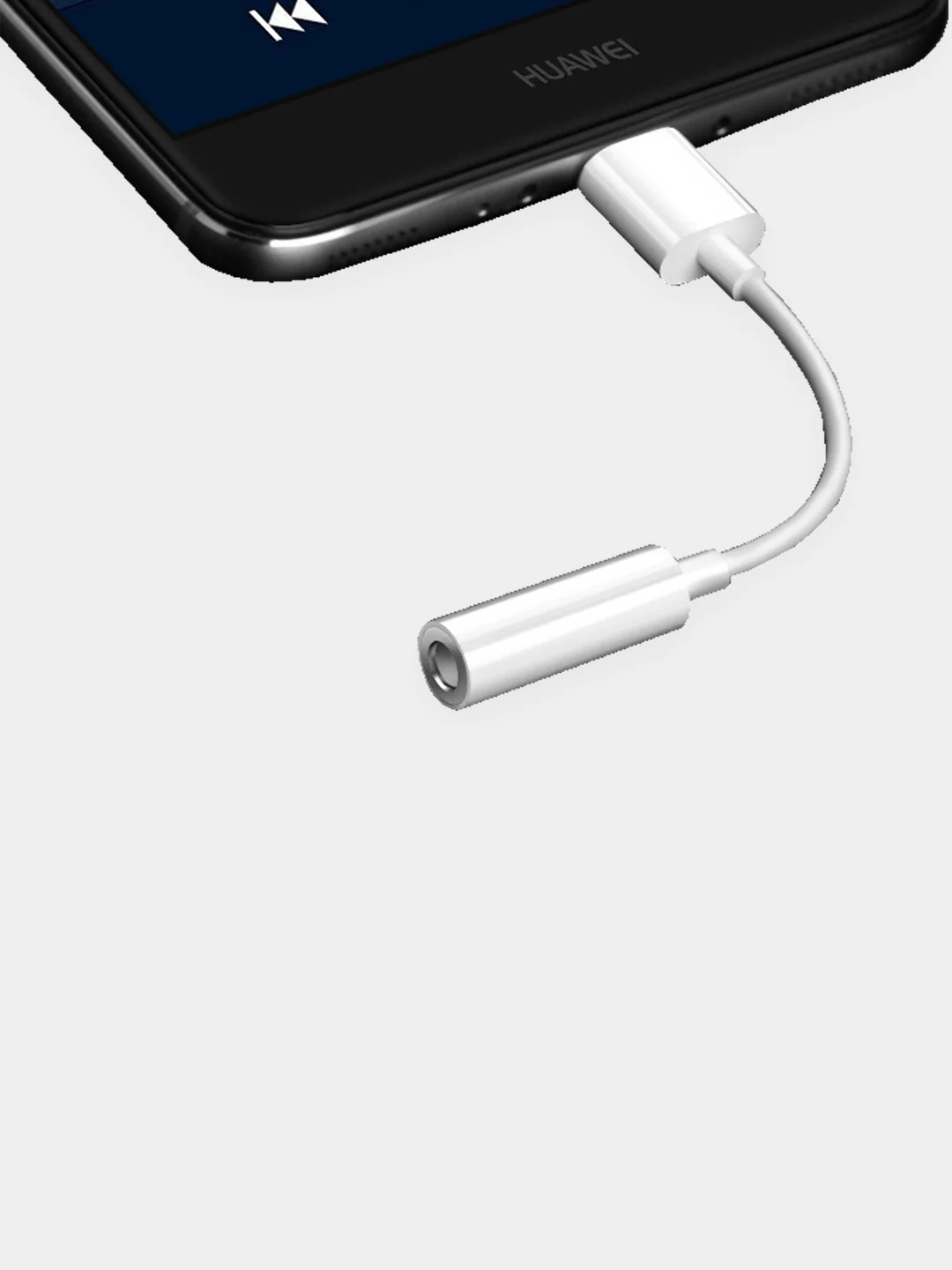 Белый переходник Huawei Xiaomi honor USB Type-C кабель aux