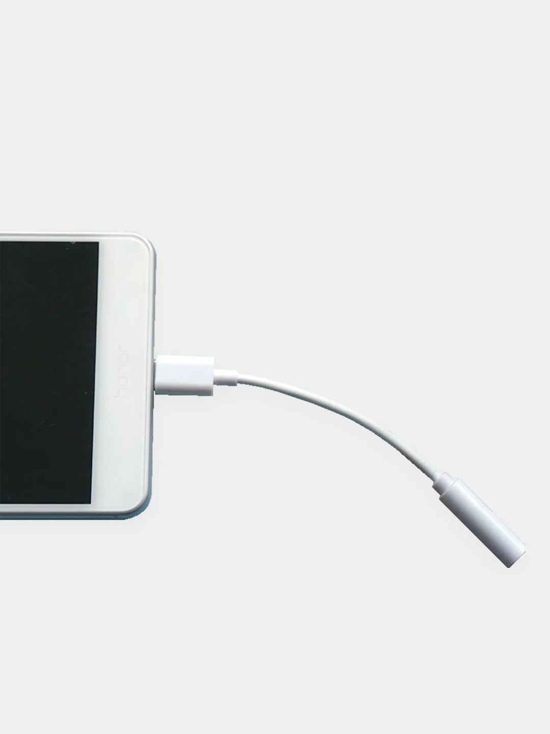 Белый переходник Huawei Xiaomi honor USB Type-C кабель aux