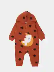 Рыжий детский весенний комбинезон утепленный без начеса с капюшоном  Bonito kids