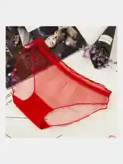 Красный трусы женские слипы, прозрачные