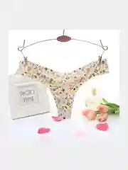 Бежевый трусы, стринги женские, бесшовные