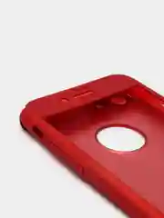 Красный чехол 360 + защитное стекло на iPhone 5s 6, 7, 8, SE, 20, X, XS, XR, 11, Pro, Max, 12