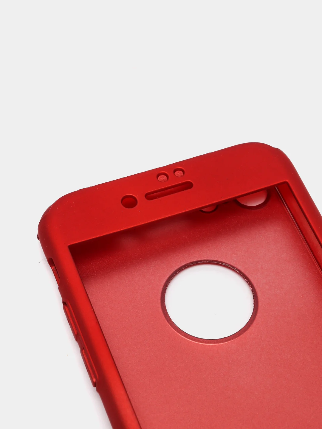 Красный чехол 360 + защитное стекло на iPhone 5s 6, 7, 8, SE, 20, X, XS, XR, 11, Pro, Max, 12