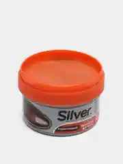Коричневый крем-краска для обуви c  губкой Silver/крем-блеск 50 мл