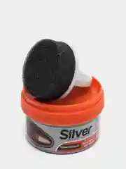 Коричневый крем-краска для обуви c  губкой Silver/крем-блеск 50 мл