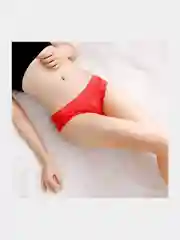Красный трусы женские кружевные с сеткой