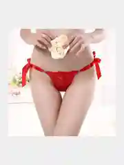 Красный трусы стринги женские с подвязкой
