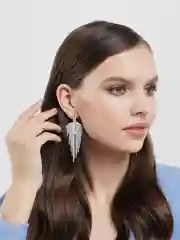 Серьги женские со стразами, удлиненные