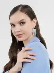 Серьги женские со стразами, удлиненные