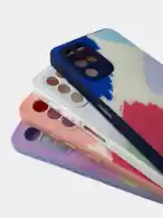 Белый чехол для Samsung A12, A32, A22, M12, M32 с картинкой / рисунком