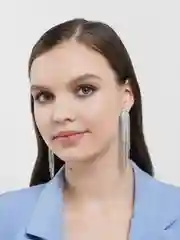 Серьги женские со стразами, удлиненные