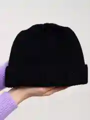 Черный шапка женская вязаная утепленная