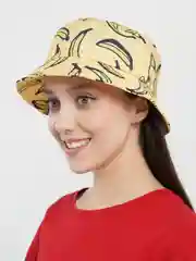 Желтый панама летняя, с бананами, унисекс