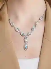 Лазурный свадебный комплект украшений