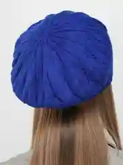 Синий берет женский ажурный  Ангел
