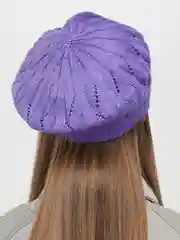 Сиреневый берет женский ажурный  Ангел