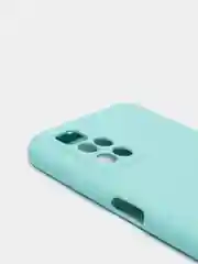 Бирюзовый чехол с защитой камеры и бархатом внутри для REDMI 10