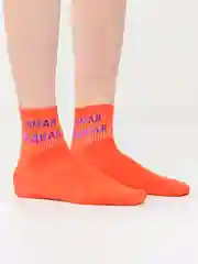 Оранжевый носки с надписями