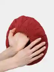 Терракотовый берет женский ажурный  Ангел