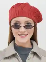 Терракотовый берет женский ажурный  Ангел