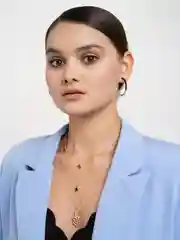 Золотой многослойная цепочка с подвеской "Змея"