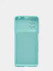Бирюзовый чехол Xiaomi Redmi 10 с задвижкой для защиты камеры и бархатом внутри