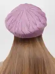 Розовый берет женский ажурный  Ангел
