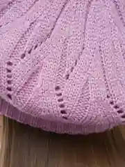 Розовый берет женский ажурный  Ангел