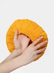 Желтый берет женский ажурный  Ангел
