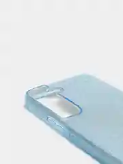 Голубой чехол блестящий для Samsung S22