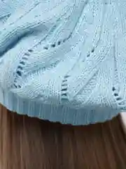 Голубой берет женский ажурный  Ангел