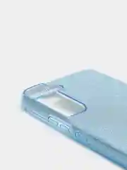 Голубой чехол блестящий для Samsung S22 PLUS, S22+