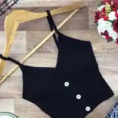 Черный женский топ