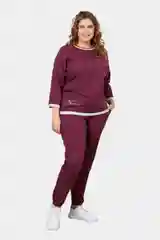 Бордовый костюм женский, спортивный, домашний