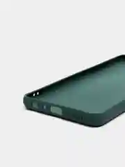 Зеленый чехол Samsung A72 с бархатом внутри и защитой камеры