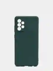 Зеленый чехол Samsung A72 с бархатом внутри и защитой камеры