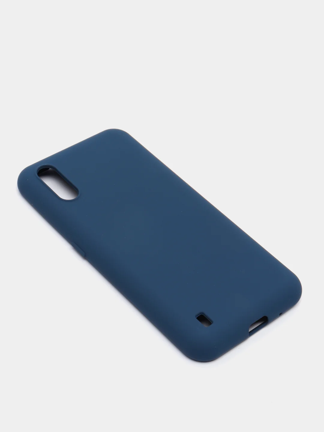 Синий чехол Samsung Galaxy M01 с микрофиброй