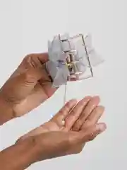 Бежевый меланж заколка - краб